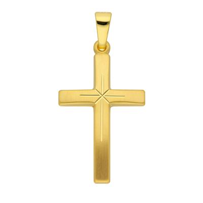 Ketten-Anhänger ADELIA´S "333 Gold Kreuz Anhänger", gold, Schmuckanhänger, Damen, Gold, Goldschmuck für Damen & Herren
