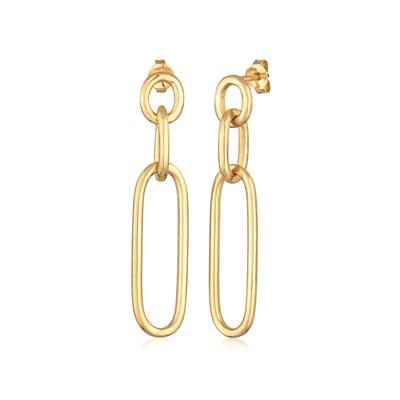 Paar Ohrstecker ELLI "Glieder Basic Hänger Blogger 925 Silber", gold, Ohrringe, Damen, OneSize, ohne Stein, Silber 925 (Sterlingsilber) Image