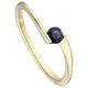 Goldring JOBO "Ring mit Safir" Fingerringe Gr. 50, Gelbgold 333, blau (blau, blau) Damen Fingerringe