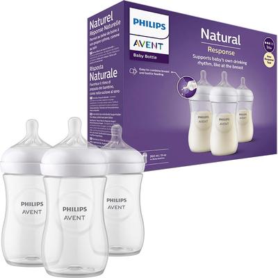 Babyflasche PHILIPS AVENT "Natural Response SCY903/03" Trinkflaschen Gr. 260 ml, farblos (.) Baby Babyflaschen