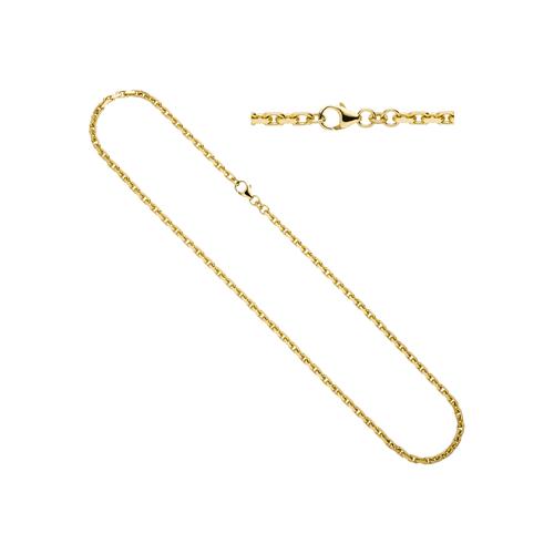 Goldkette JOBO Halsketten Gr. Gelbgold 333, Länge: 50 cm, goldfarben (gelbgold 333) Damen Ankerkette 333 Gold diamantiert 50 cm 3 mm