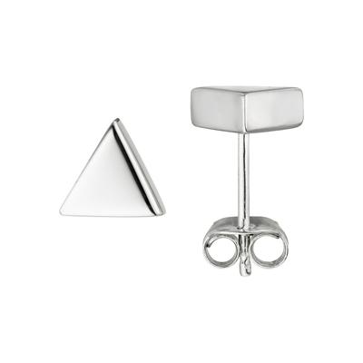 Paar Ohrstecker JOBO "Dreieck", silber (silber 925), Ohrringe, Damen, Silber 925 (Sterlingsilber), dreieckig 925 Silber Image