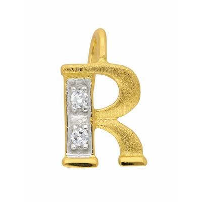 Buchstaben-Anhänger ADELIA´S "Damen & Herren 585 Gold Buchstabenanhänger R mit Diamant", gold, Schmuckanhänger, Damen, Damen, 0,02 ct VVS = sehr sehr kleine Einschlüsse R, Gelbgold 585-Gold-Diamanten, Gelbgold 585, Gold, Diamanten, mit Diamant...