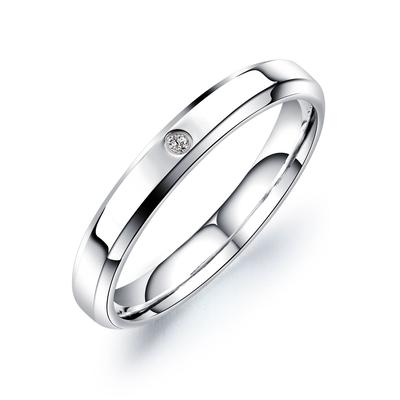Partnerring FIRETTI "Schmuck Geschenk "LIEBE" Shine" Gr. 60, silber (edelstahlfarben, kristallweiß, kristallweiß), Fingerringe, 60, Edelstahl, 3mm, mit Zirkonia (synth.) Image
