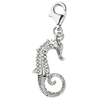 Charm-Einhänger JOBO "Seepferd", silber (silber 925), Charms, Damen, Silber 925 (Sterlingsilber), 925 Silber