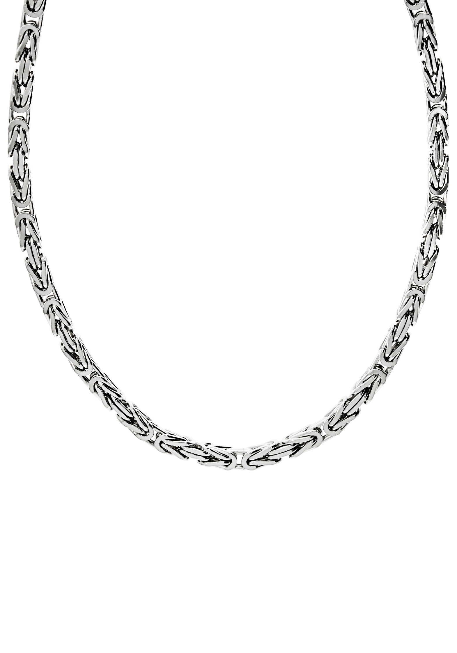Kette ohne Anhänger FIRETTI "Schmuck Geschenk Silber 925 Halsschmuck Halskette Königskette" Gr. 45, silber (silberfarben), Halsketten, Herren, 45, Silber 925 (Sterlingsilber), B: 4mm, Made in Germany, B:4mm Image