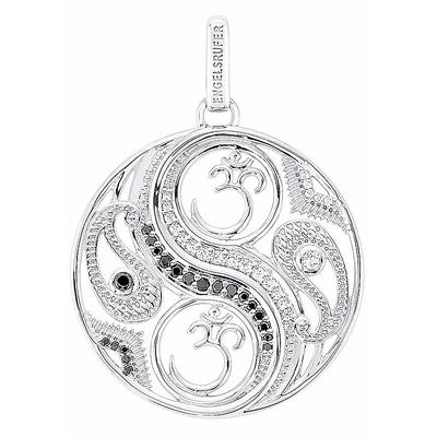 Ketten-Anhänger ENGELSRUFER "1001 nights, BALANCE, ERP-BALANCE-ZI", silber (silber, 925, weiß, schwarz, kristallweiß, schwarz), Schmuckanhänger, Damen, Silber 925 (Sterlingsilber), 8,00 g, mit Zirkonia (synth.)