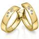 Paar Creolen ONE ELEMENT "0.04 ct Diamant Brillant Ohrringe aus 585 Gelbgold" Gr. Damen, 0.04 ct mit Diamant, Diamanten, goldfarben (gold) Damen Creolen