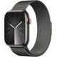 Smartwatch APPLE "Watch Series 9 GPS + Cellular Stainless Steel 45mm" Smartwatches grau (graphite) Fitness-Tracker