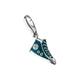 Charm-Einhänger GIORGIO MARTELLO MILANO "Turnschuh, Silber 925" Charms blau (türkis) Damen Charms Anhänger