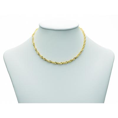Goldkette ADELIA´S "333 Gold Singapur Halskette 45 cm Ø 3,4 mm" Halsketten Gr. 45, Gelbgold 333, goldfarben (gold) Damen Goldketten