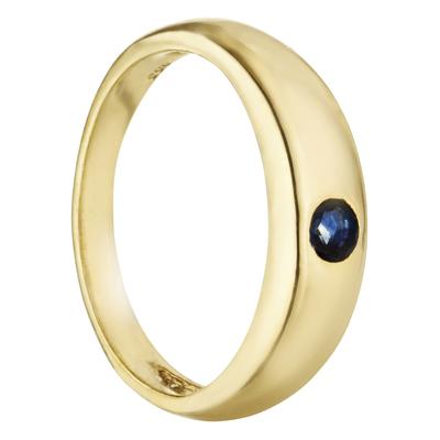 Ketten-Anhänger JOBO "Anhänger Taufring", gold (gelbgold 333), Schmuckanhänger, Damen, Gelbgold 333, 333 Gold mit Safir