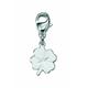 Charm-Einhänger ADELIA´S "Damen Silberschmuck 925 Silber Charms Anhänger Kleeblatt" silberfarben (silber) Damen Charms Anhänger