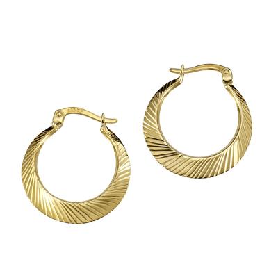Paar Creolen VIVANCE "333 Gold diamantiert 20mm", gelb, Ohrringe, Damen, ONE-SIZE, Gold Image