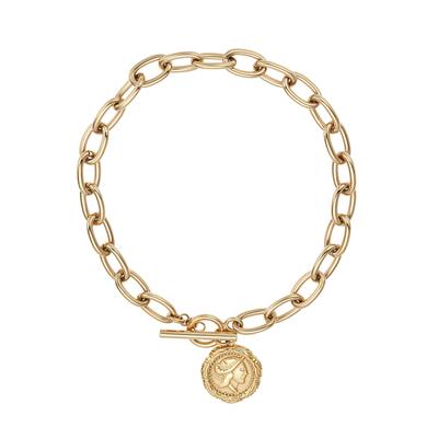 Armband NOELANI "Greek Coin, 2030644", gold (gelbgoldfarben), Armbänder, Damen, Edelstahl