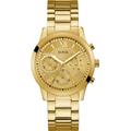 Multifunktionsuhr GUESS "SOLAR, W1070L2" Armbanduhren goldfarben Damen Quarzuhren