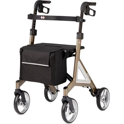 Rollator BISCHOFF & "Alevo Alu Rollator" Rollatoren grau (platinfarben) faltbar - für drinnen und draußen, mit stabilem Sitz, Sitzhöhe 51 cm