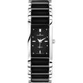 Quarzuhr DUGENA "Quadra Ceramica, 4460507" Armbanduhren schwarz (silberfarben, schwarz) Damen Quarzuhren Armbanduhr, Damenuhr