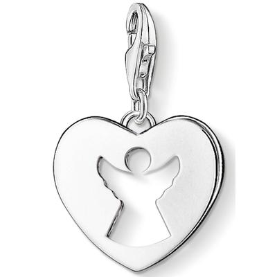 Charm-Einhänger THOMAS SABO "Schutzengel-Herz, 0869-001-12", silber (silberfarben), Charms, Damen, Silber 925 (Sterlingsilber)