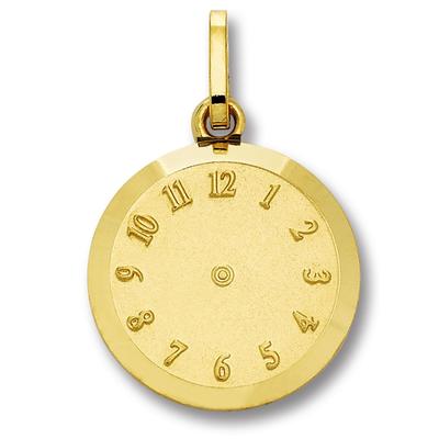 Ketten-Anhänger ONE ELEMENT "Geburtsuhr Anhänger aus 333 Gelbgold Ø 12,5 mm", gold, Schmuckanhänger, Mädchen, Gelbgold 333-Gold, Gelbgold 333, Gold, Damen Gold Schmuck Geburtsuhr