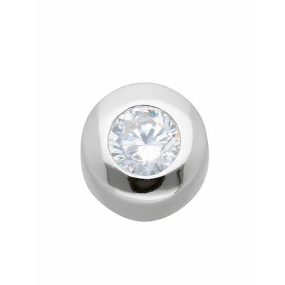 Ketten-Anhänger ADELIA´S "925 Silber Anhänger mit Zirkonia Ø 6,9 mm", silber, Schmuckanhänger, Damen, Damen,mit Zirkonia, Silber 925 (Sterlingsilber), mit Zirkonia Silberschmuck für Damen