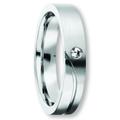 Silberring ONE ELEMENT "Zirkonia Freundschaft Partner Ring aus 925 Silber" Fingerringe Gr. 54, Silber 925 (Sterlingsilber), silberfarben (silber) Damen Fingerringe