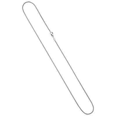 Kette ohne Anhänger JOBO "Zopfkette", weiß (weißgold 585), Halsketten, Damen, Weißgold 585, L: 42cm, 585 Weißgold 42 cm 1,2 mm Image