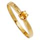 Goldring JOBO "Ring mit Citrin" Fingerringe Gr. 56, Gelbgold 585, gelb (gelbgold 585) Damen Fingerringe