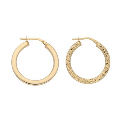 Paar Creolen VIVANCE "perfect accessoire", gelb (gelbgold 375), Ohrringe, Damen, Gelbgold 375 Image