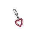 Charm Herz GIORGIO MARTELLO MILANO "Herz, Silber 925" Charms rot Damen Charms Anhänger