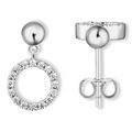 Paar Ohrhänger ONE ELEMENT "Zirkonia Kreis Ohrringe Ohrstecker aus 925 Silber", silber, Ohrringe, Damen, Damen, Silber 925 (Sterlingsilber), perfekt als Geschenk zum Jahrestag oder Geburtstag