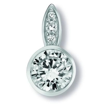 Ketten-Anhänger ONE ELEMENT "Zirkonia Anhänger aus 925 Silber", silber, Schmuckanhänger, Damen, mit Zirkonia, Silber 925