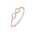 Fingerring ELLI PREMIUM "Infinity Unendlichkeit Symbol Zeichen 750 Roségold" Fingerringe Gr. 52 mm, ohne Stein, Roségold 750, 1 mm, rosegold Damen Fingerringe