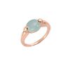 Fingerring JAMELLI "Silber 925 rosé-vergoldet mit echtem Paraiba Chalcedon 10x8mm" Gr. 19, rosa (rosa, blau), Fingerringe, Damen, 060 (19,1), 2,75 ct, Silber 925 (Sterlingsilber)