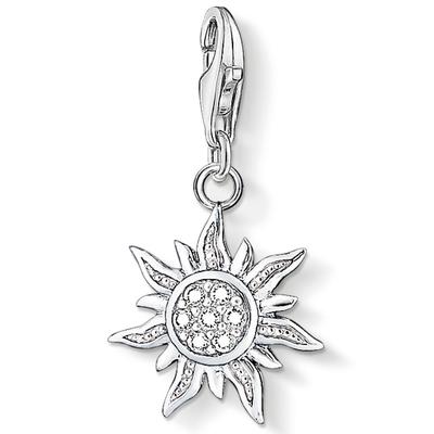Charm-Einhänger THOMAS SABO "Sonne, 1040-051-14", bunt (silberfarben, weiß, weiß), Charms, Damen, Silber 925 (Sterlingsilber), mit Zirkonia (synth.) Image