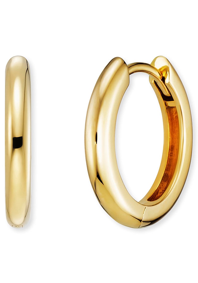Paar Creolen ENGELSRUFER "Lola", gold (gelbgoldfarben), Ohrringe, Damen, 16mm, Silber 925 (Sterlingsilber)