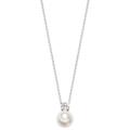 Kette mit Anhänger NANA KAY "Fashion Pearl, ST696" Halsketten Gr. Silber 925 (Sterlingsilber)-Perlen, Länge: 45 cm, bunt (silberfarben, weiß) Damen Ketten mit Anhänger