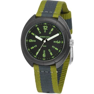Quarzuhr JACQUES FAREL "STH 14" Armbanduhren grün (grün, grau) Kinder Kinderuhren