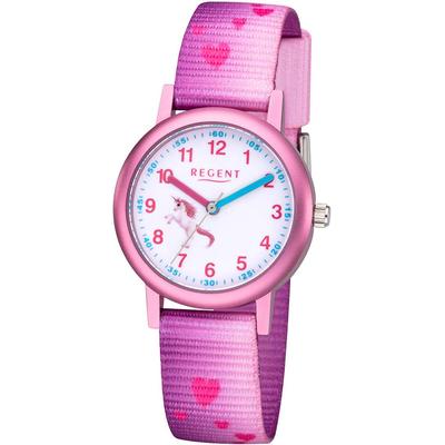 Quarzuhr REGENT "3175,12,18, F1207" Armbanduhren rosa Kinder Kinderuhren