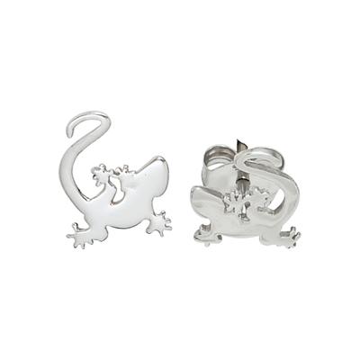 Paar Ohrstecker JOBO "Gecko", silber (silber 925), Ohrringe, Damen, Silber 925 (Sterlingsilber), 925 Silber