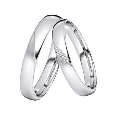 Trauring DOOSTI "Schmuck Geschenk Silber 925 Trauring Ehering Partnerring LIEBE" Gr. 60, silber (silberfarben), Fingerringe, 60, ohne Zirkonia, Silber 925 (Sterlingsilber), 3,5mm, wahlweise mit oder ohne Zirkonia Image