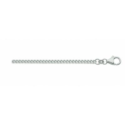 Silberkette ADELIA´S "Damen 925 Silber Flach Panzer Halskette Ø 1,4 mm", silber, Halsketten, Damen, 45, Silber 925 (Sterlingsilber), Silberschmuck für Damen Image