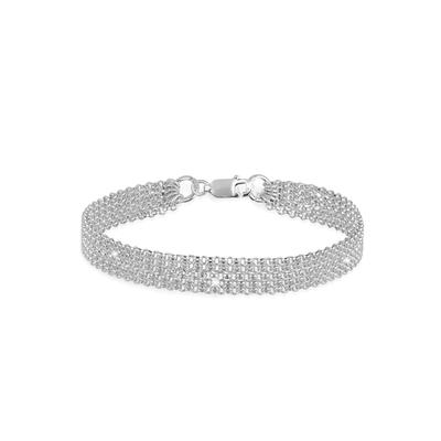 Armband ELLI "Breit Glieder Basic Silber 925", silber, Armbänder, Damen, 18cm, ohne Stein, Silber 925 (Sterlingsilber) Image