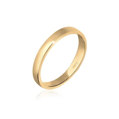 Fingerring ELLI PREMIUM "Ehering Trauring Partnerring Basic 375 Gelbgold" Gr. 56, gold, Fingerringe, Damen, 56mm, ohne Stein, Gelbgold 375 Image
