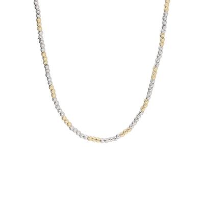 Kette ohne Anhänger FIRETTI "Schmuck Geschenk Silber 925 Halsschmuck Halskette Kugelkette bicolor" Gr. 45, silber (gelbgoldfarben, silberfarben), Halsketten, Damen, 45, Silber 925 (Sterlingsilber), L: 45cm Image