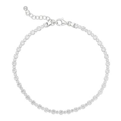 Armband VIVANCE "Tennisarmband", silber (silber 925), Armbänder, Damen, Silber 925 (Sterlingsilber)