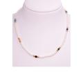 Perlenkette FIRETTI "Schmuck Geschenk Halsschmuck Halskette Perle" Halsketten Gr. 50, Messing-Perlen, weiß (gelbgoldfarben, weiß>
