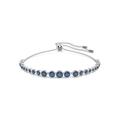 Armband SWAROVSKI "Gemischte Rundschliffe, 5663393, 5663394, 5663395" Armbänder Gr. Metall, blau (metallfarben, blau, blau) Damen Armbänder Silber