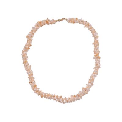 Collier FIRETTI "Schmuck Geschenk Halsschmuck Halskette Farbstein Edelstein Citrin", gelb (gelbgoldfarben, gelb, weiß), Halsketten, Damen, Messing-Nylon-Perlen, L: 50cm, Messing, Nylon, Perlen, Made in Germany - mit Citrin - mit Naturperle Image