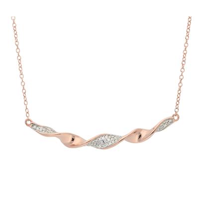 Collier VIVANCE "Twist", silber (silber 925), Halsketten, Damen, Silber 925 (Sterlingsilber)